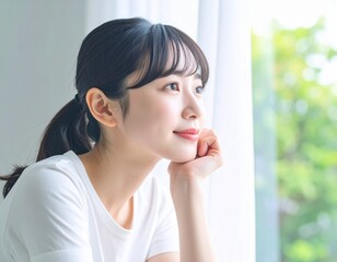 Beautiful woman profile 美しい女性の横顔 6