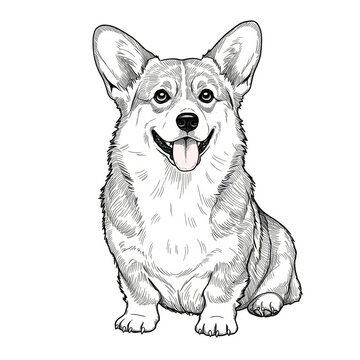 Corgi Dog Illustration Cartoon Style Cute Pet Animal Domestic Puppy