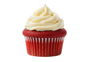 Cupcake Dessert Red Velvet Vanilla Cream Sweet Treat Transparent