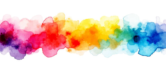 Vector colorful brush strokes watercolor painting	