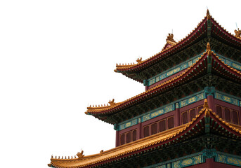 China Architecture Building on Transparent Background Asian Landmark