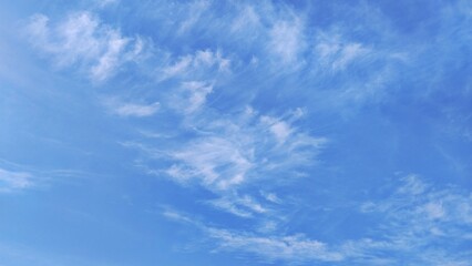 blue sky with clouds in the morning