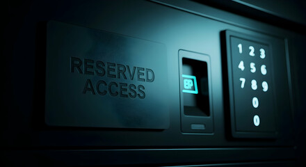 Reserved Access Security Panel With Fingerprint Scanner And Digital Numeric Keypad