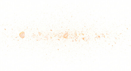 Exploding PeachColored Fragments in a Dynamic Burst.