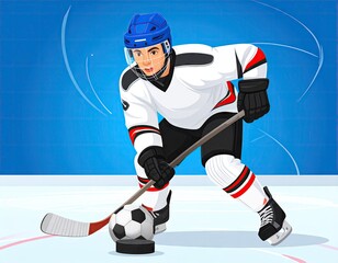 Hockey player on ice
