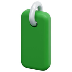 3D Green Vertical Tag Icon