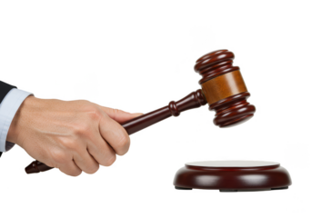 Gavel In Hand Judgement Auction Law Isolated Transparent Background