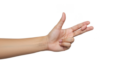 Finger Gun Mock Shooting Gesture Isolated Transparent Background