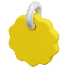 3D Yellow Starburst Tag Icon