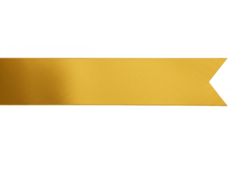 Gold Glitter Ribbon Banner Isolated Design Element Decoration