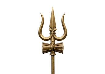 Golden Shiva Trishul Weapon Hinduism Symbol Transparent Background