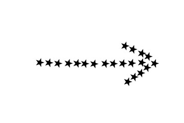 Star Arrow marker isolated vector mark hand draw.