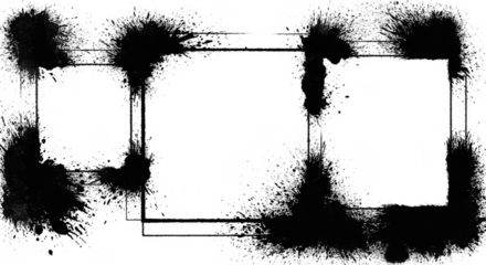 Grunge Texture Frames Borders Background Design Black Backdrop