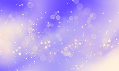 Purple Background With Bokeh Stars. Abstract Light Blurred Soft Romantic Background © Mas Water