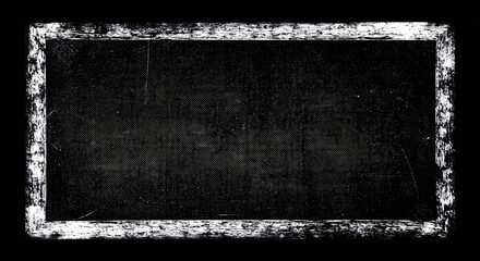 Textured Black Canvas with Distressed White Frame Grunge Aesthetic.