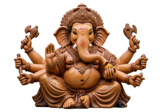 Ganesha Lord Hindu God Indian Deity Spiritual Divine Illustration - Powered by Adobe