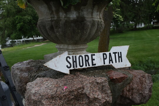 road sign in the trail