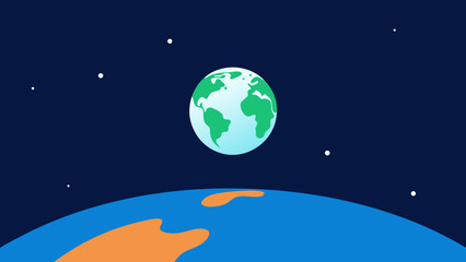 Fototapeta premium earth and moon