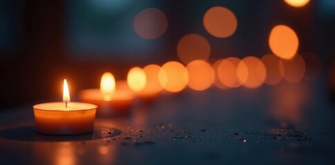 Flickering candlelight creates ethereal bokeh , comfort, shadows, bokeh