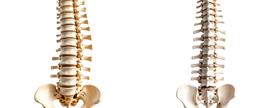 Human Spine Anatomy Illustration Isolated on Transparent Background PNG - Powered by Adobe