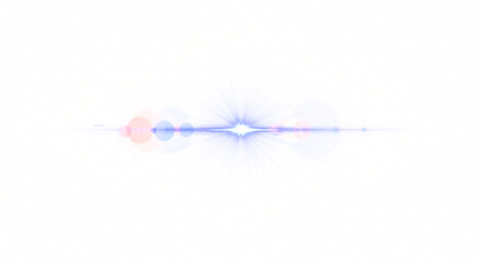 Ethereal Light Flare Soft Blue and Peach Lens Burst.