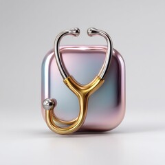 3D Stethoscope Icon for Medical App Design