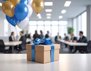 Gift balloons in office