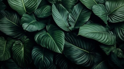 Tropical Green Large Leaf Plant Background for Eco, Nature, Healthy Lifestyle, Advertisement, Packaging, Wallpaper, Poster Design
