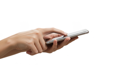 Hand Hold Touch Mobile Phone Screen PNG Transparent Background