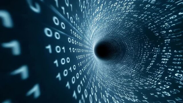 digital data tunnel footage