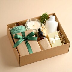 Gift box filled with spa items (1)
