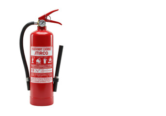 Isolated Fire Extinguisher Red Equipment Safety Emergency Illustration