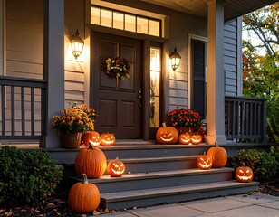 Home decorated for Halloween
