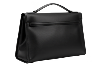 Elegant Black Handbag Fashion Accessory Isolated on Transparent Background