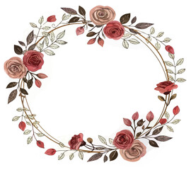 Fototapeta premium flowers round shape banner 