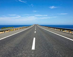 Fototapeta premium Empty highway stretches to horizon