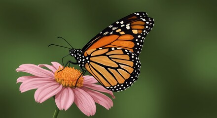Fototapeta premium monarch butterfly on flower