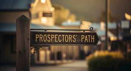 Prospectors' Path Signage Directs Visitors In An Authentic Western Townscape