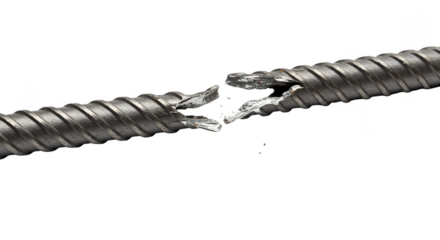 Isolated Metal Rebar Steel Bar Strong Building Material PNG