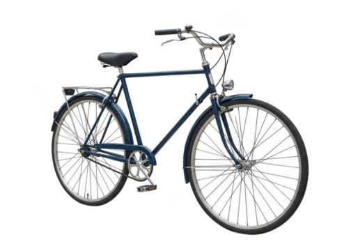 Isolated Blue Bicycle Transporting City Vintage Transportation PNG