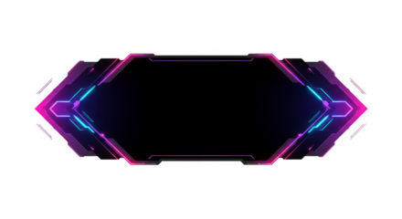 Futuristic Neon Frame Border Technology Glowing Digital Light Design