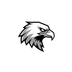 Obraz premium Eagle Illustration, Wildlife Art, Nature Scene, Graphic Design, Digital Medium, Close-up View, Fierce Symbolism