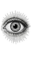 Glitch Eye Illustration Transparent Background Digital Pixel Art Graphic