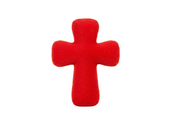 Obraz premium Isolated Red Gummy Cross Candy Sweet Treat Transparent Background