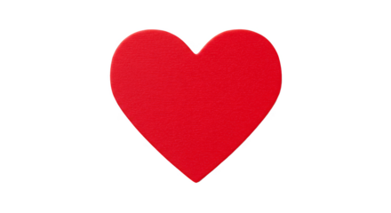Isolated Red Heart Symbol of Love Valentine's Day Transparent Background
