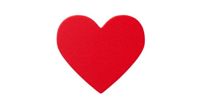 Isolated Red Heart Symbol of Love Valentine's Day Transparent Background