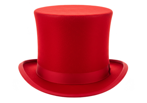 Isolated Red Sparkle Top Hat for Party Elegant Celebration