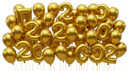Golden Balloons 2023 New Year Celebration Holiday Party Decoration