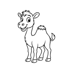 Friendly Camel Calf Cartoon