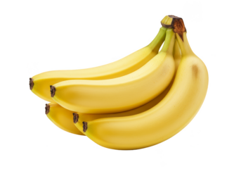 Isolated Fresh Yellow Banana Fruit Bunch Tropical Sweet Food